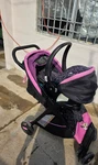 Disney Minnie Mouse Black/pink Travel System Stroller W/ Infant Car Seat Canopy. Fixed Price $280.45.