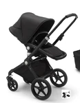 Bugaboo Lynx Complete All Black Stroller, Misty White Sun Canopy Included. Fixed Price $495.00.