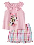 Disney Infant Girls Minnie Mouse Sweet Like Mommy Ruffle Top & Shorts Set. Fixed Price $19.99.