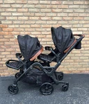Contours - Curve Convertible Tandem Double Stroller (black). Fixed Price $425.00.
