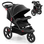 Foldable Jogging Stroller With Air Filled Tires Shock Absorbing Suspension Baby. Fixed Price $202.99.