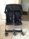 Double Seat Twin Side Baby Stroller, Folds Flat Storage. Fixed Price $138.00.