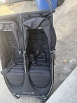 Baby Jogger Double Stroller Black Five-point Harness For Infant Toddler. Fixed Price $370.00.