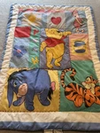 Vintage Disney Winnie The Pooh Crib Comforter Baby Blanket Eeyore Piglet Tigger. Fixed Price $45.00.