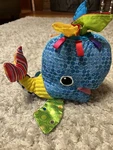 Tomy Lamaze Multi Colored Baby Whale Taggie Plush Toy Spout 8" Educational. Fixed Price $10.90.
