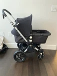 Bugaboo Cameleon Black Travel System Single Seat Stroller With Bassinet. Fixed Price $550.00.