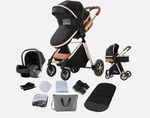 3 In 1 Baby Stroller Car Base With Isofix Safety Seat Super Black. Fixed Price $640.88.