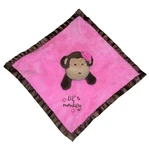 Baby Essentials Pink Brown Lil Monkey Blanket Rattle Satin Security Lovey. Fixed Price $9.95.