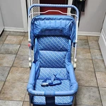 Vintage Kolcraft Umbrella Stroller Blue Folding Canopy Basket Safety Harness. Fixed Price $269.99.
