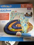 New! Swimschool Baby Boat Float Sun Canopy 6-24 Month Adjustable Seat Level 1. Fixed Price $10.00.