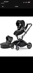 Hot Mom 360 Rotate Baby Stroller 2IN1, Bassinet Pu Leather Carriage Black. Fixed Price $300.00.