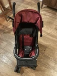 Evezo Umbrella Stroller Red Black Folding With Hood/canopy Single Seat. Fixed Price $80.00.
