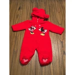 Disney Baby Red Minnie Mouse Fleece Pram Hooded Jumpsuit 6 Months. Fixed Price $9.72.