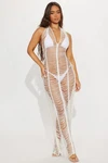 White Crochet Swimsuit Cover Up Maxi Dress - Fashion Nova Large. Fixed Price $13.99.
