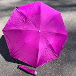 Geoffrey Beene Pink Umbrella Spring Rain Colorful Vibrant Pop Out Travel Case. Fixed Price $25.00.