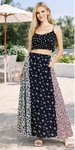 Free People Sz Kaia Floral Crop Top & Maxi Skirt Boho Indie Festival Resort. Fixed Price $79.00.