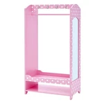 Teamson Kids Polka Dot Wooden Clothes Rack Hanger Storage Pink TD-12949A. Fixed Price $95.99.