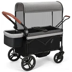 Stroller Kids Wagon 2 Child All Terrain Canopy Grey Black Foldable Adjustable. Fixed Price $369.99.