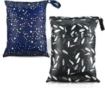 2 Pack Waterproof Wet Dry Bag Reusable Diaper Travel For Baby Clothes. Fixed Price $14.99.
