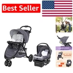 Ride Travel System: Dash Grey Stroller & Ez-lift Car Seat, Ultimate Safety. Fixed Price $287.99.
