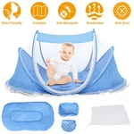 Foldable Baby Bed - Mosquito Net, Pillow, Mattress Travel, Outdoor. Fixed Price $15.99.