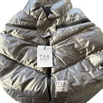 7AM Enfant Cocoon Car Seat Cover Puffer Metallic Grey & Black Fleece New 0-12 Mo. Fixed Price $40.00.
