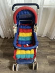 Vintage Kolcraft Baby Stroller Foldable Multi Seat Position Primary Colors 90S. Fixed Price $299.97.