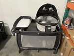 Graco Pack Dome Lx Playard With Baby Bassinet, Lightweight Portable Crib. Fixed Price $130.00.