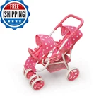 Badger Basket Polka Dot Reversible Double Stroller For 16-INCH. Fixed Price $74.80.