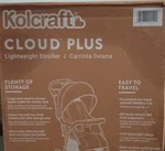 Kolcraft Cloud Plus Lightweight Stroller Large Storage Tray One-hand Fold Wheels. Fixed Price $120.00.