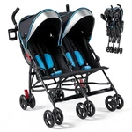 Foldable Twin Baby Double Stroller Kids Ultralight Umbrella Pushchair. Fixed Price $115.99.