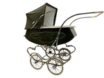 Vintage 1950S Bilt-rite Baby Pram Stroller Carriage Green/chrome Made England. Fixed Price $195.00.