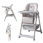 Adjustable Baby High Chair Portable Infant Feeding Seat W/safety Belt & Wheels. Fixed Price $110.00.