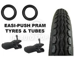 2 X Easi-push Pram Stroller Tyres + Bent Valve Tubes Suits Phil And Teds. Fixed Price $42.17.