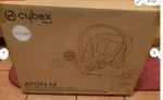 Cybex Gold Aton M Infant Car Seat With Safelock Base, Pepper Black. Fixed Price $225.00.