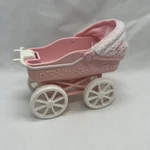 Mattel 1998 Tiny Steps Kelly Doll Baby Stroller Pram Pink With Hood. Fixed Price $5.84.