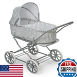 Badger Basket English Style Doll Stroller - Adjustable Canopy Classic Pram. Fixed Price $87.98.