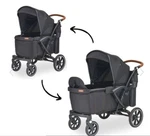 Brand New Larktale Sprout Single To Double Stroller Wagon Black Byron Nib. Fixed Price $499.99.
