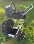 Vintage 1990S Emmaljunga Viking Carriage Pram Baby Stroller Made Sweden. Fixed Price $499.95.