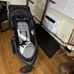 Graco Jogger Stroller Single Seat Black Gray 3-WHEEL Folding Canopy Cup Holder. Fixed Price $40.00.