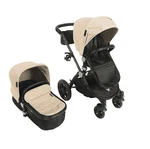 Babyroues Letouravant Deluxe 3IN1 Travel System Black Frame/tan Leatherette. Fixed Price $399.99.