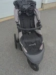 Baby Jogger Summit X3 Single Stroller Black/gray + Belly Bar Parent Console. Fixed Price $200.00.