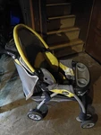 Chicco Cortina Stroller Gray Yellow Single Seat W/ Five-point Harness & Trays. Fixed Price $80.00.