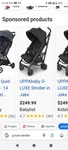 Uppababy G-luxe Stroller Jake Model. Fixed Price $70.00.