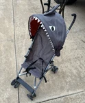 Gray Sea Life Shark Theme Umbrella Stroller With Folding Canopy For Toddler. Fixed Price $30.00.