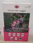 Joovy Deluxe Twin Jogger Double Stroller Up 18" Dolls Toy Polka Dots. Fixed Price $112.97.