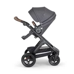 Stokke Trailz Stroller Black Grey Melange Brown Adjustable Handles 521505. Fixed Price $499.99.