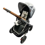 Uppababy Cruz V2 Stroller Gregory Seat Blue Lange Silver Frame Saddle Leather. Fixed Price $485.99.