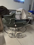 Silver Cross Dark Green Vintage Collectible Doll Baby Pram Carriage Classic. Fixed Price $400.00.